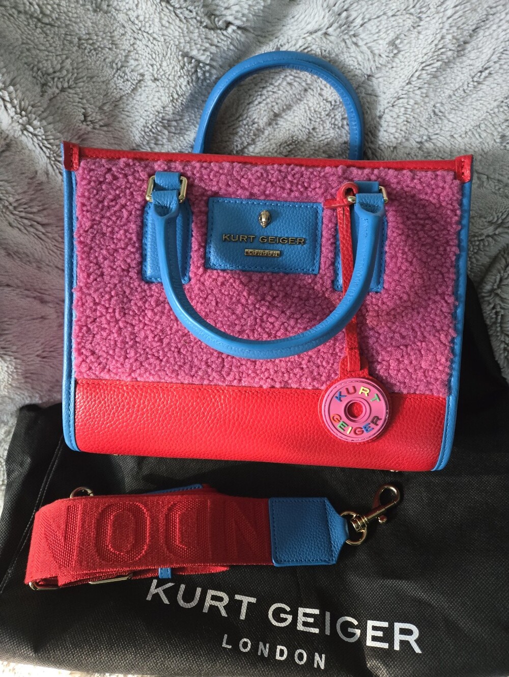 Kurt Geiger Pink, Red & Blue Mini Tote - Picture 4 of 8